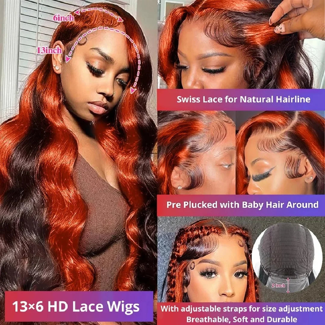 Ginger Orange Highlight Wig