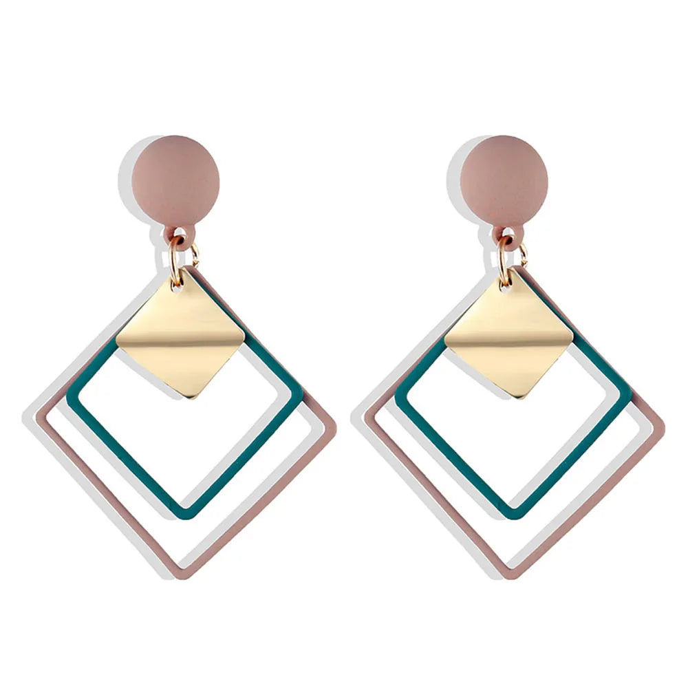 Geometric Drop Earrings