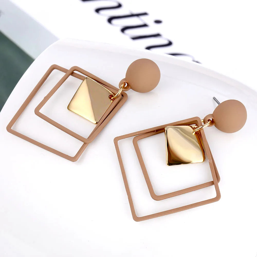Geometric Drop Earrings