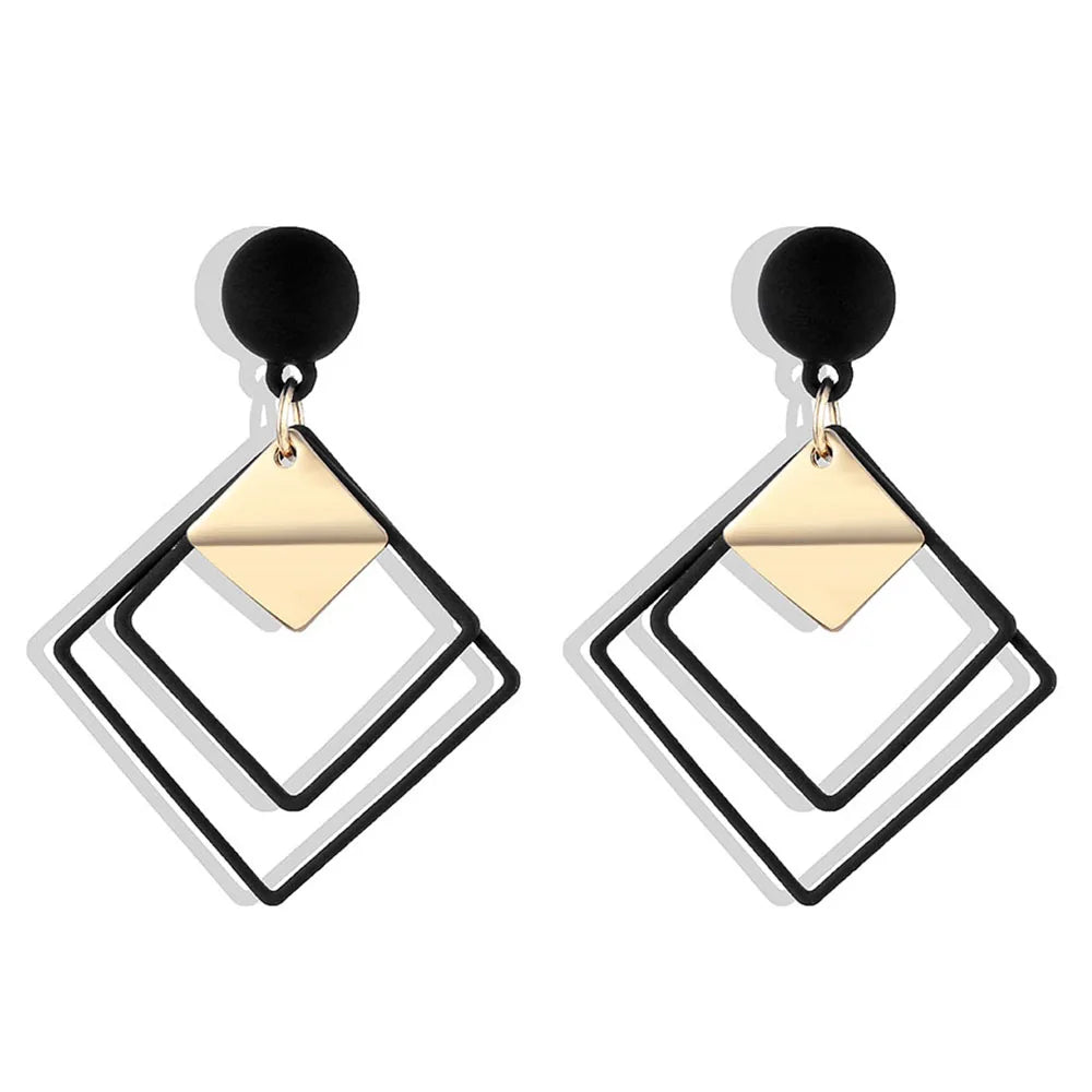 Geometric Drop Earrings
