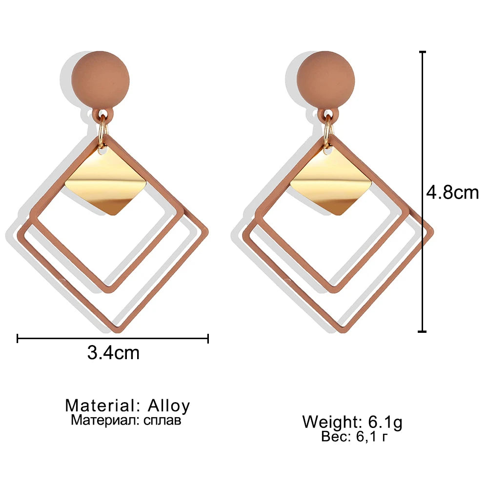 Geometric Drop Earrings