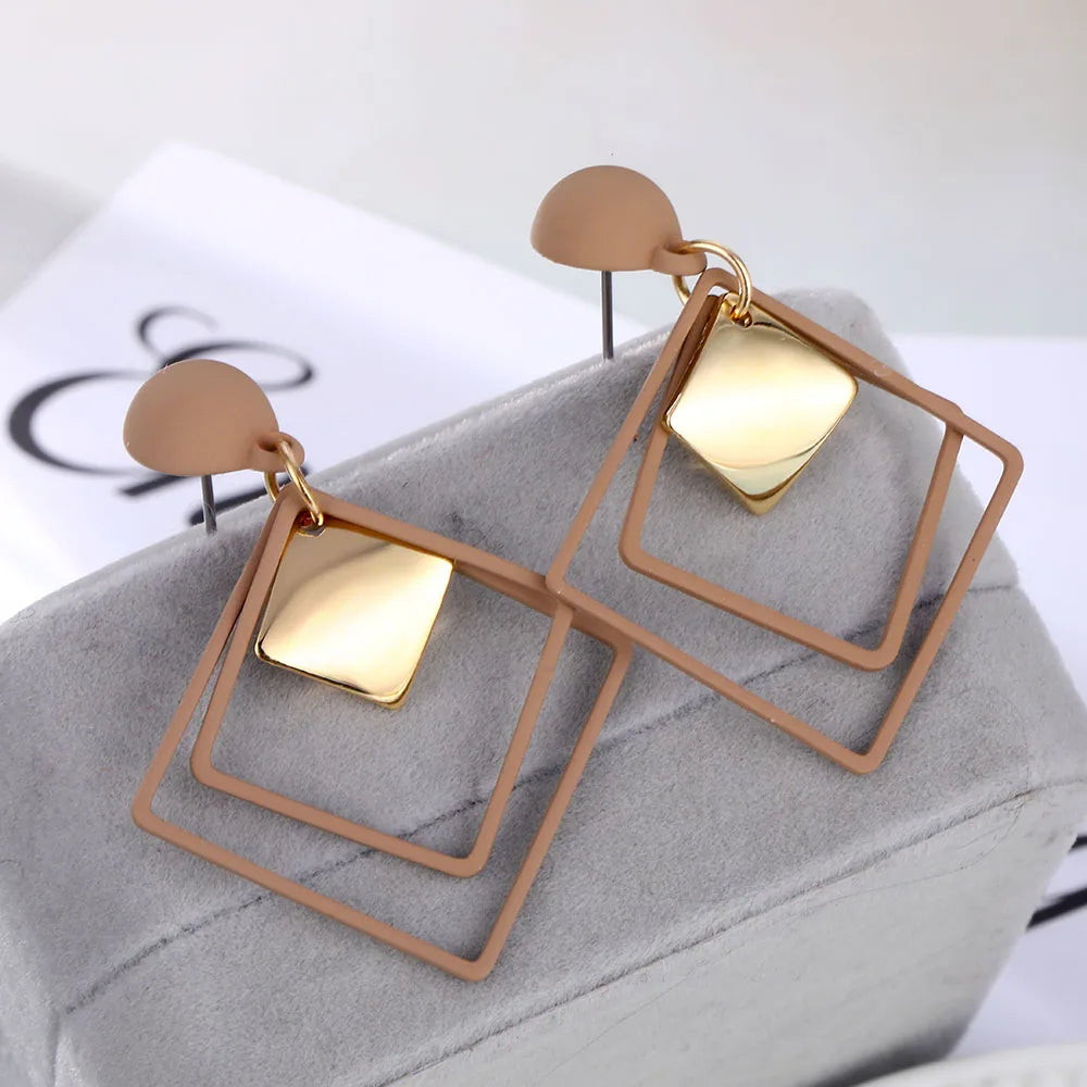 Geometric Drop Earrings