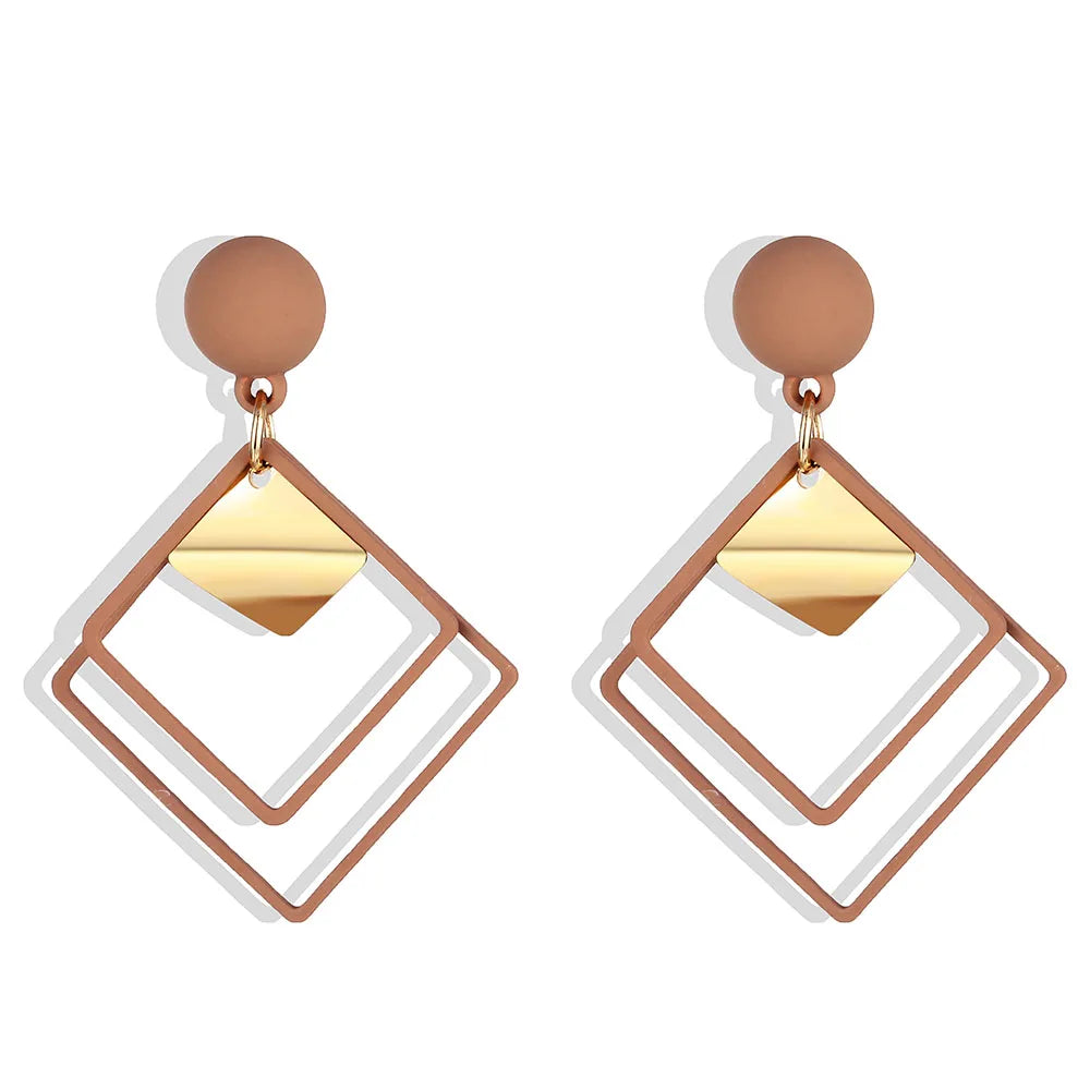 Geometric Drop Earrings