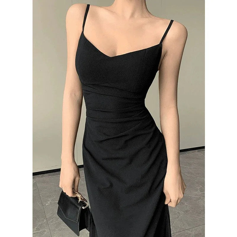 Elegant Sheer Black Dress