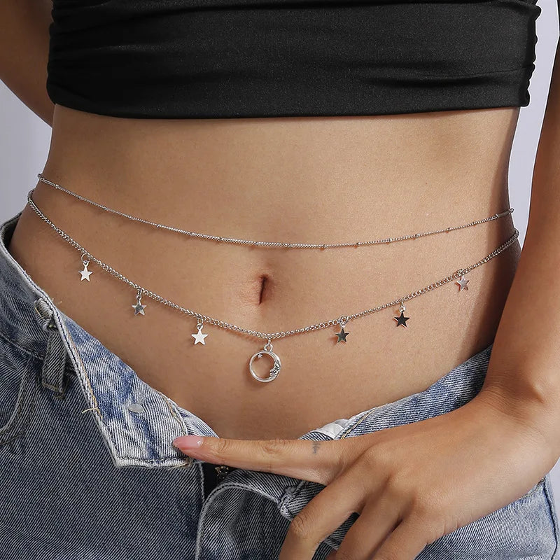 Moon Star Body Waist Chain