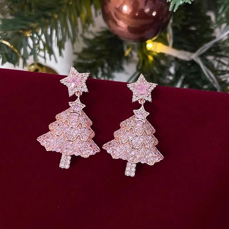 Christmas Green Bowknot Bell Earrings
