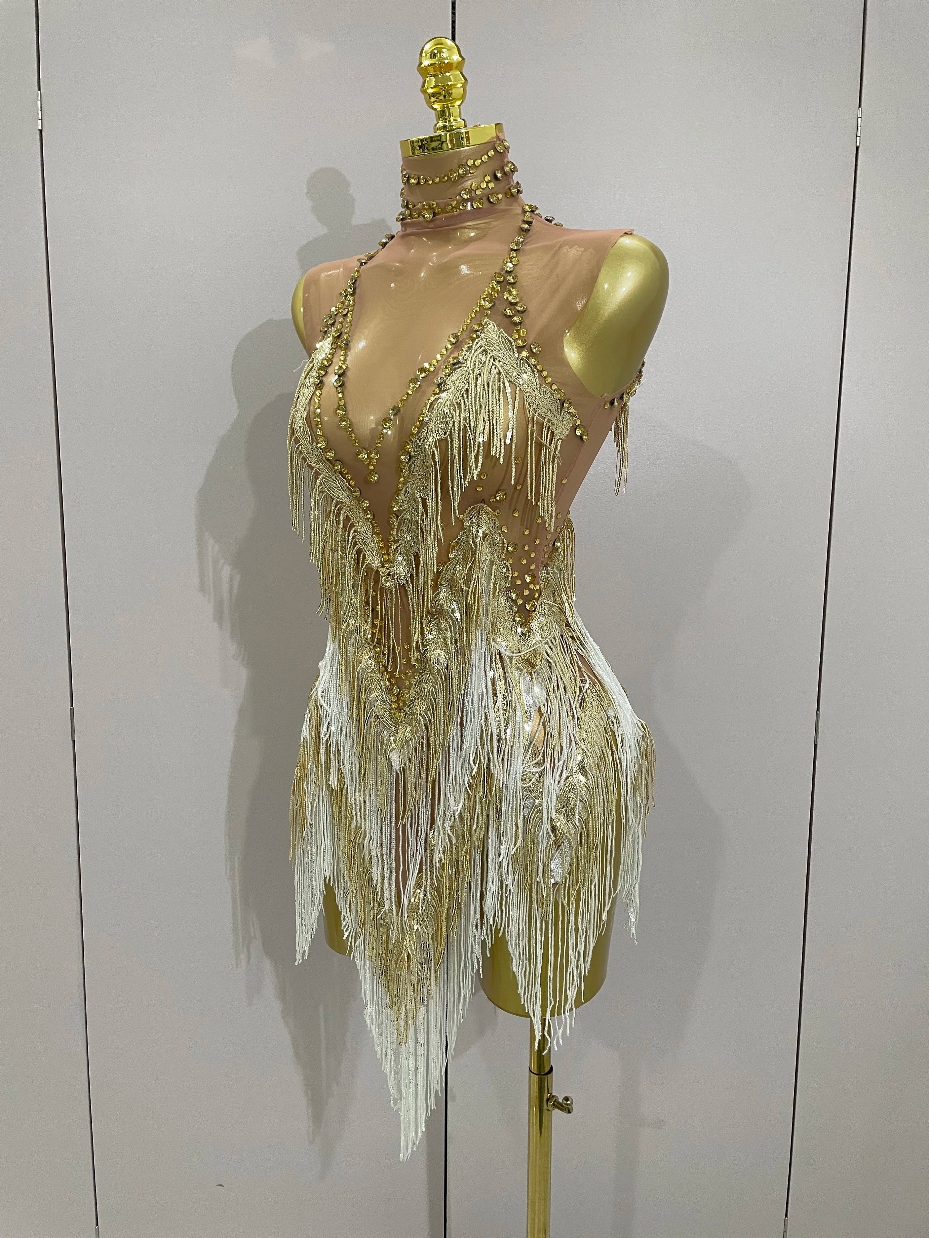 Sparkly Mesh Mini Dress
