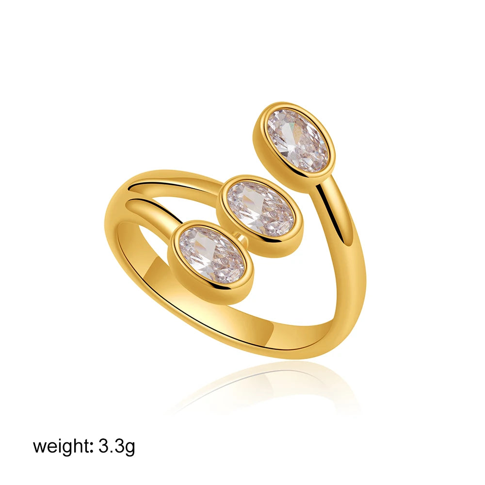 Water Drop Shaped Zircon Rings