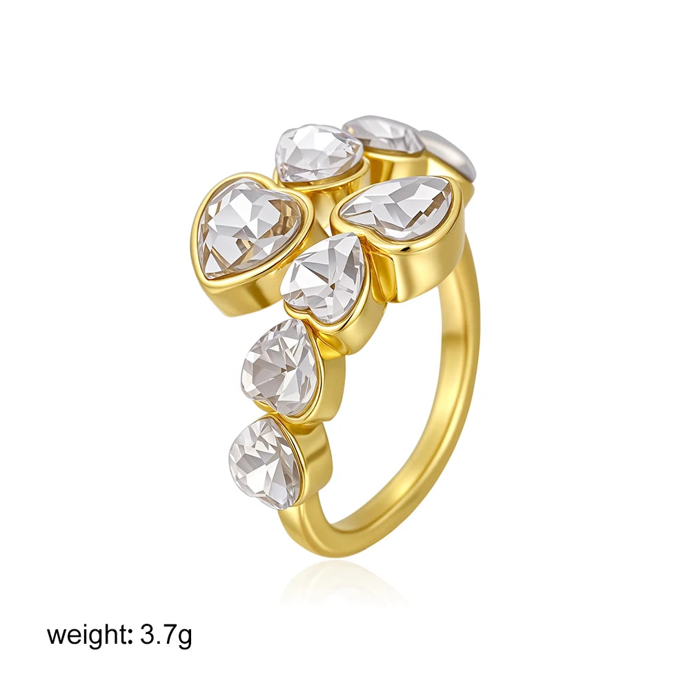 Water Drop Shaped Zircon Rings