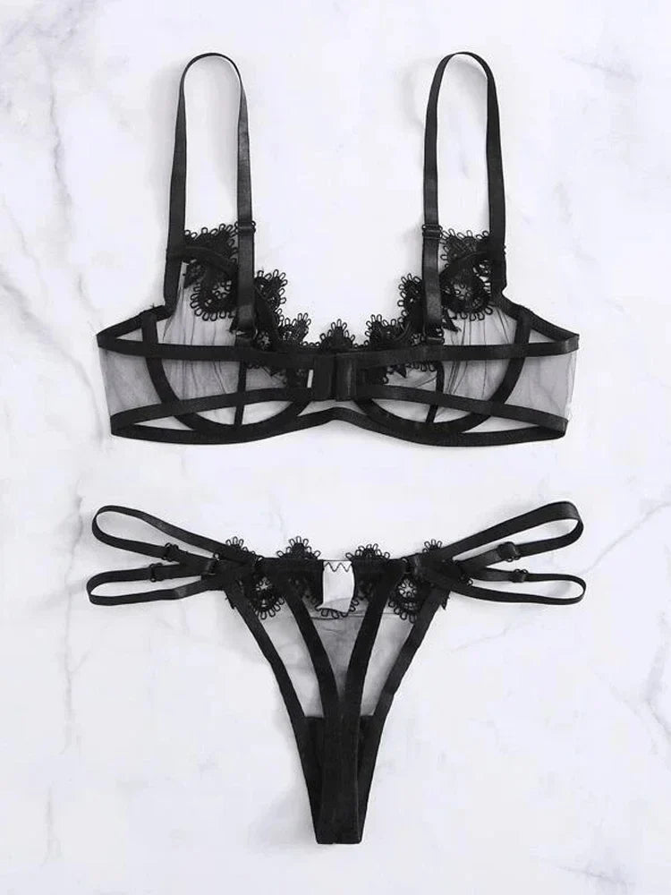 Lace Bodysuit & Panty Sleepwear Set