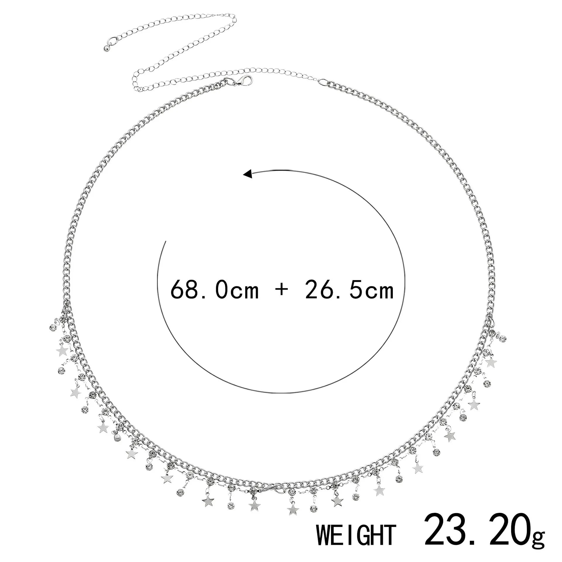 Rhinestone Waist Chain