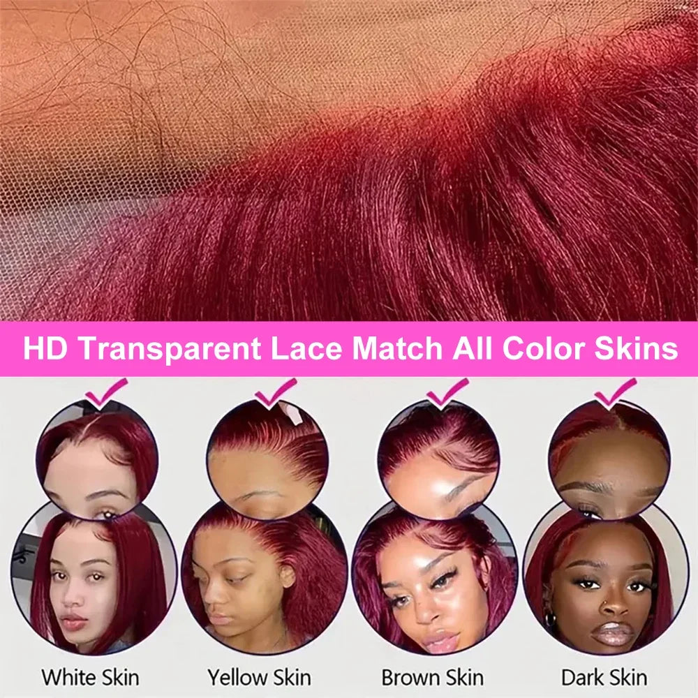 Straight Red Bob Wig