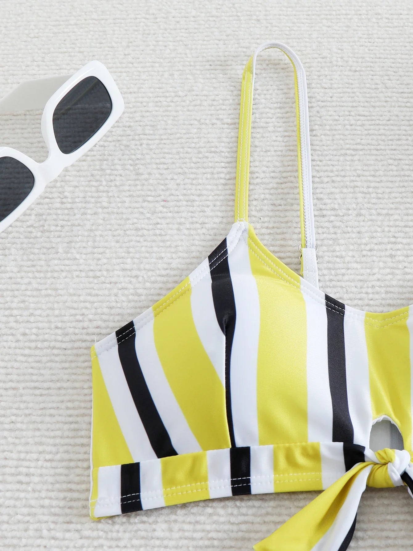 Strappy Striped Swimwear for Women