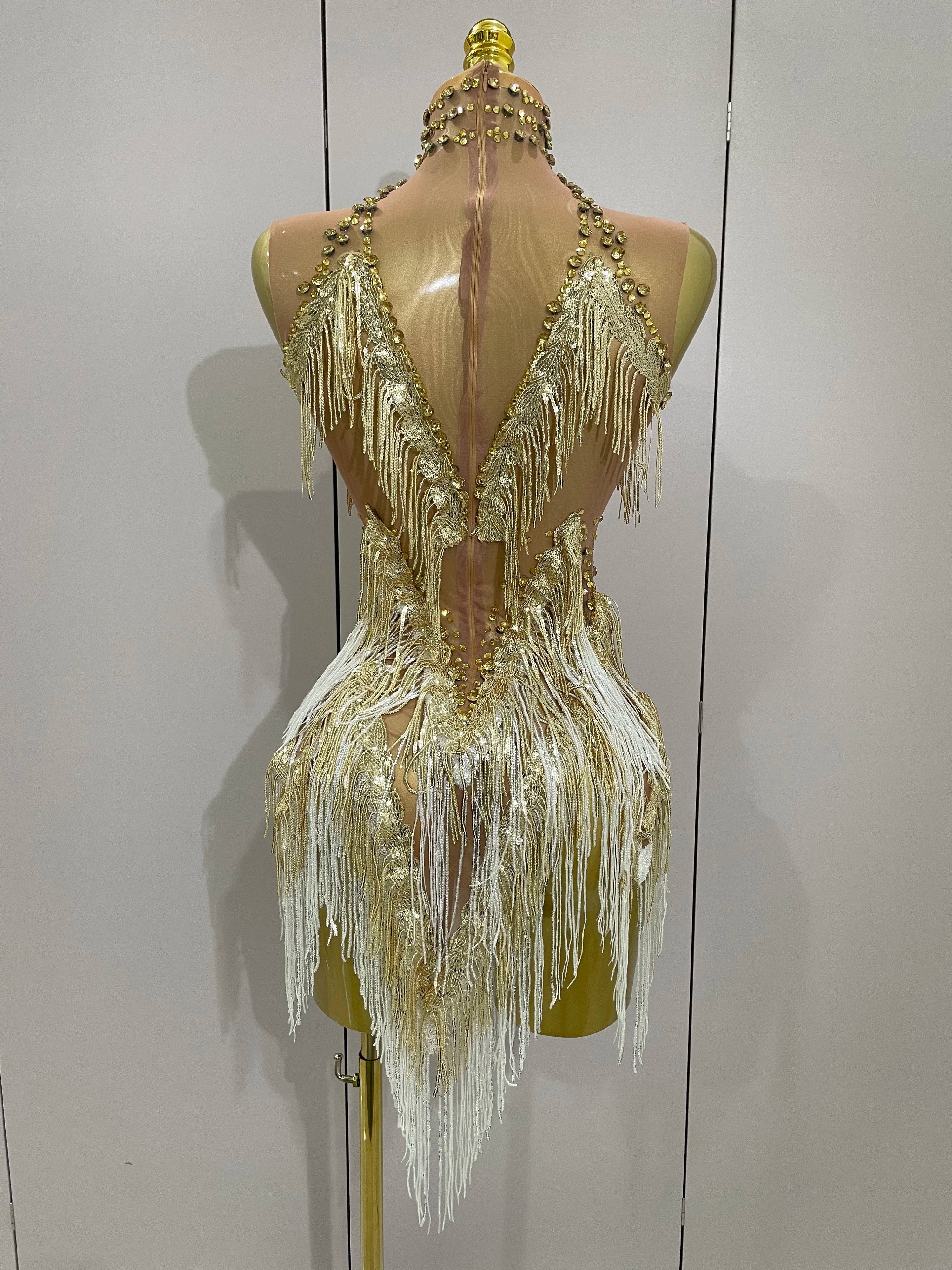 Sparkly Mesh Mini Dress