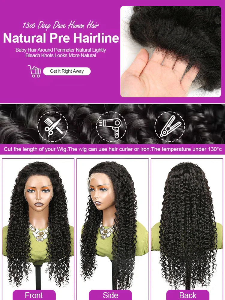 Galmora 360 HD Lace Water Curly Wig