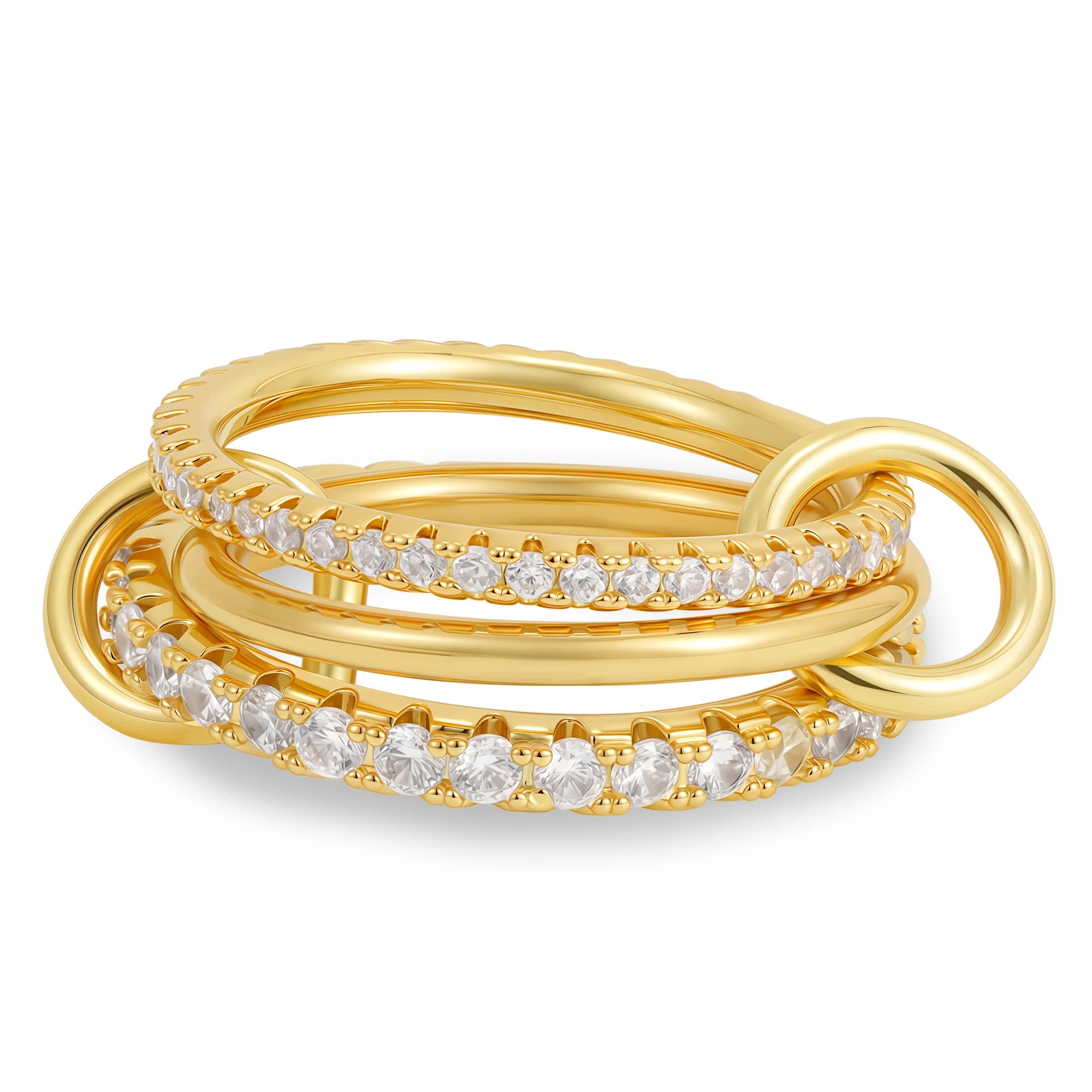 Cubic Zirconia Gold Plating Rings
