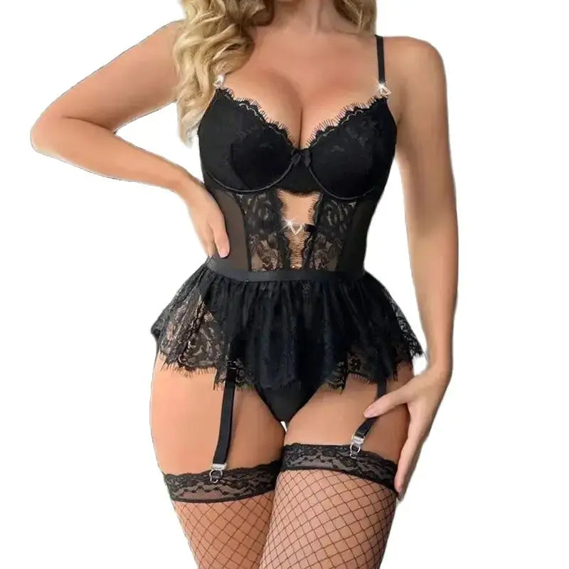 Lace Mesh Lingerie Set