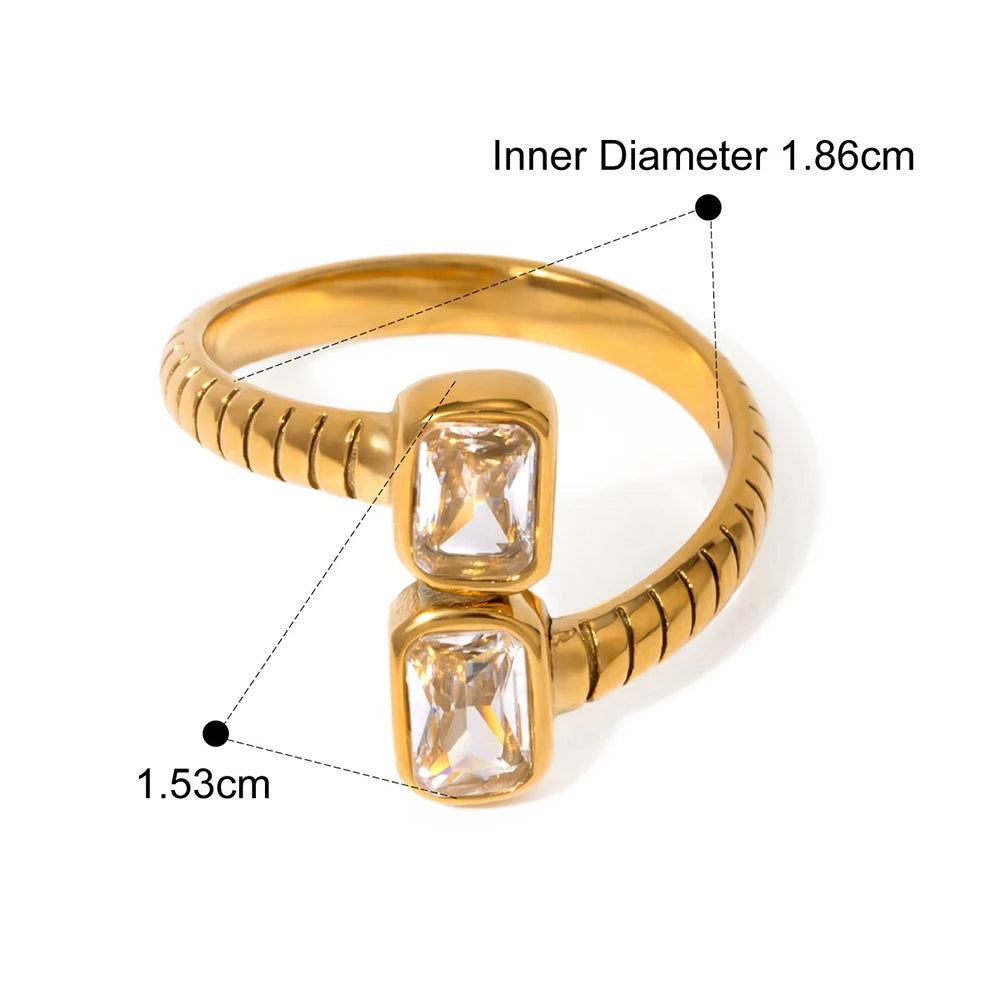Water Drop Shaped Zircon Rings