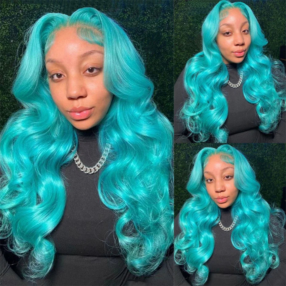 Teal Mint Green 13x6 Lace Wig