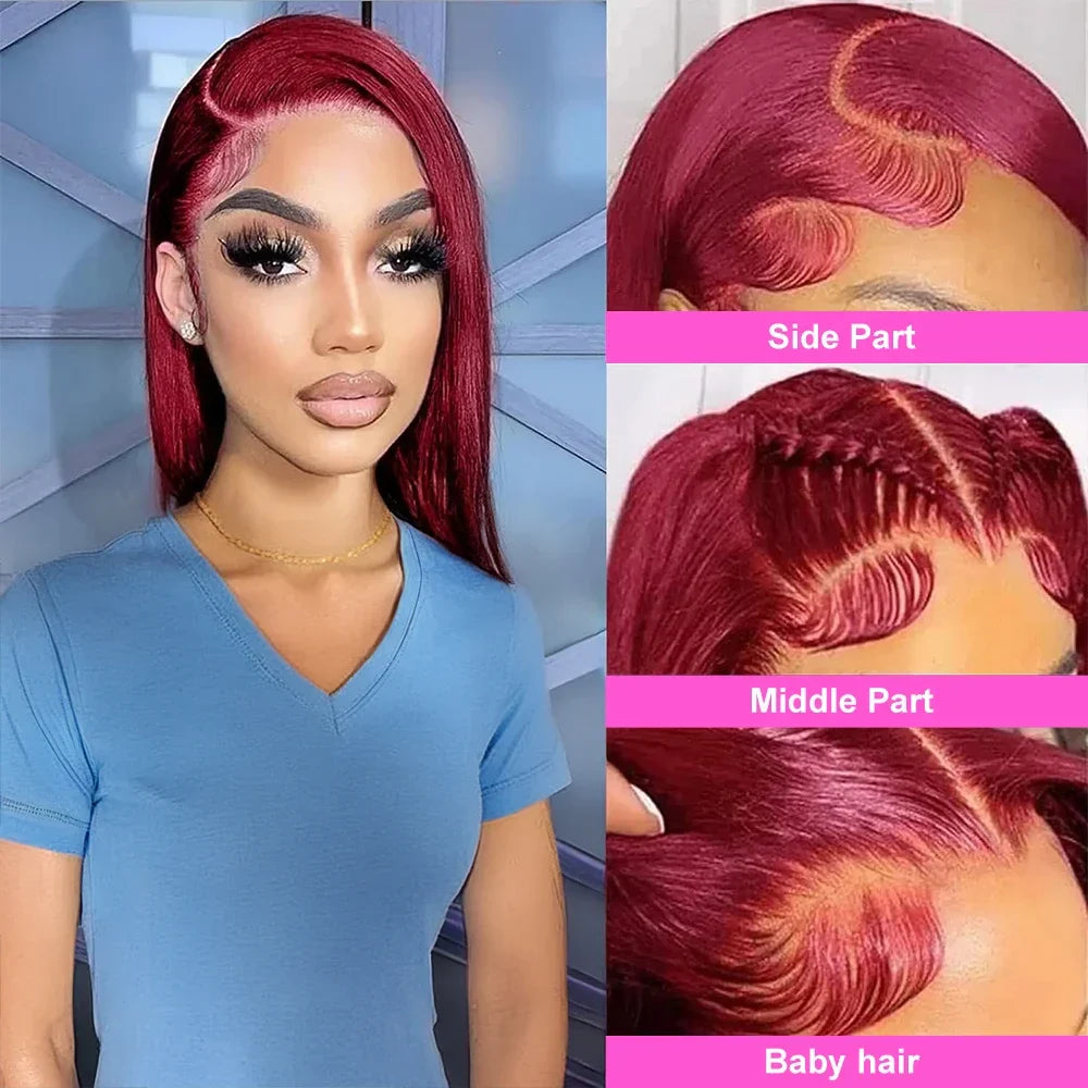 Straight Red Bob Wig