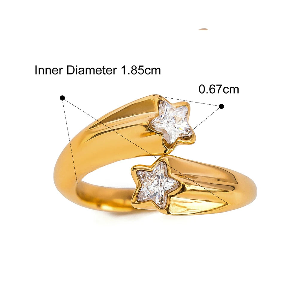 Water Drop Shaped Zircon Rings