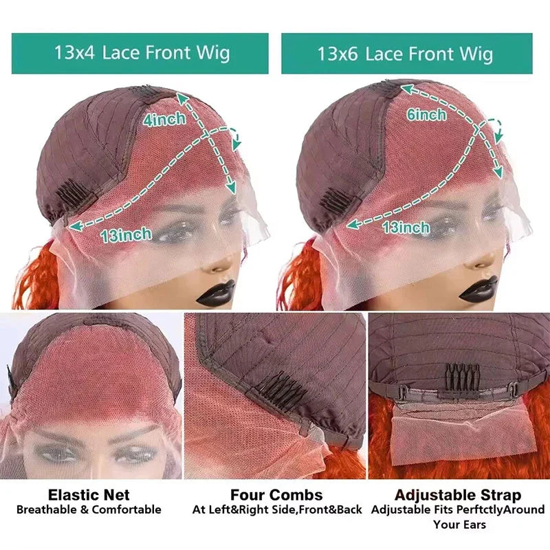Orange Ginger Lace Front Wig