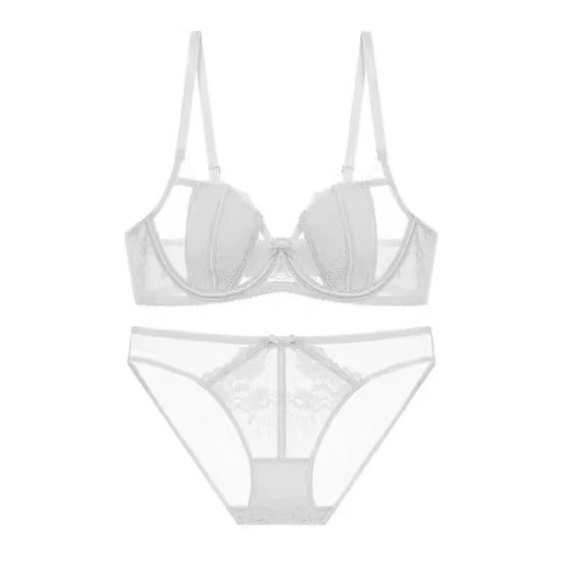 Ultrathin Hollow Lace Bra & Panties Set