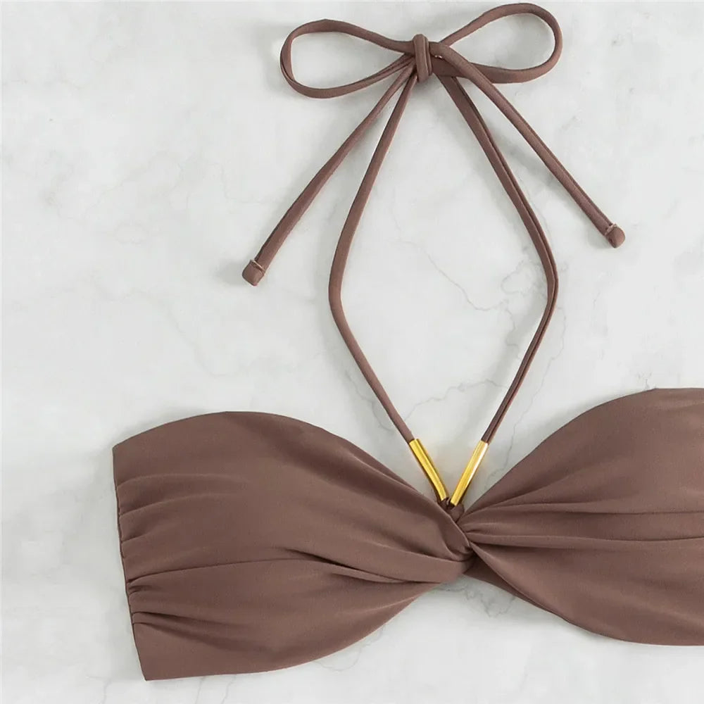 Sexy Brown Thong Bikini