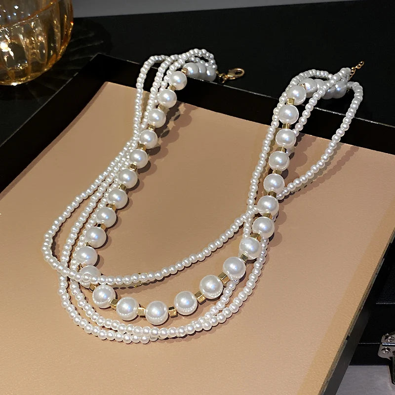 Vintage Gradient Pearl Necklace