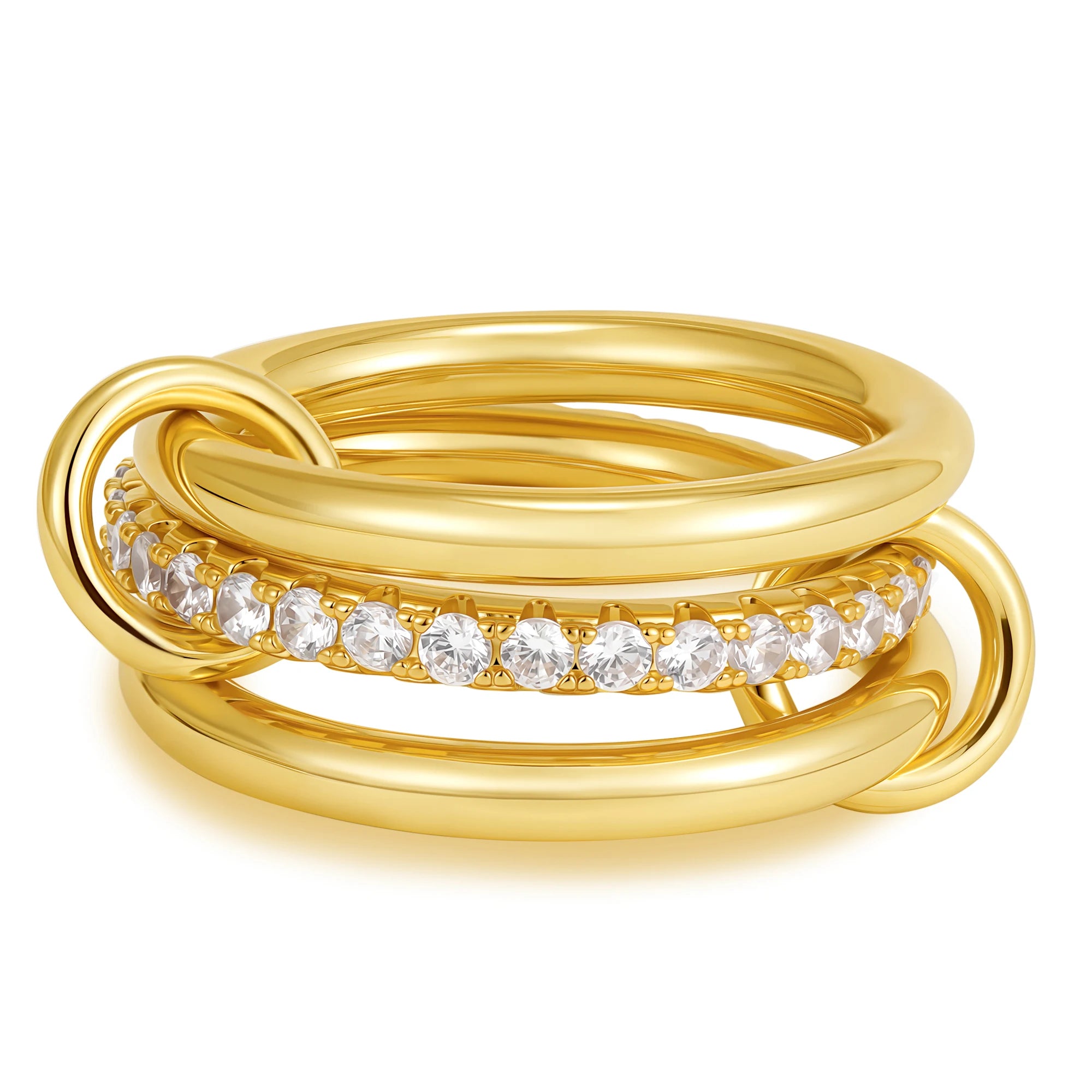 Cubic Zirconia Gold Plating Rings