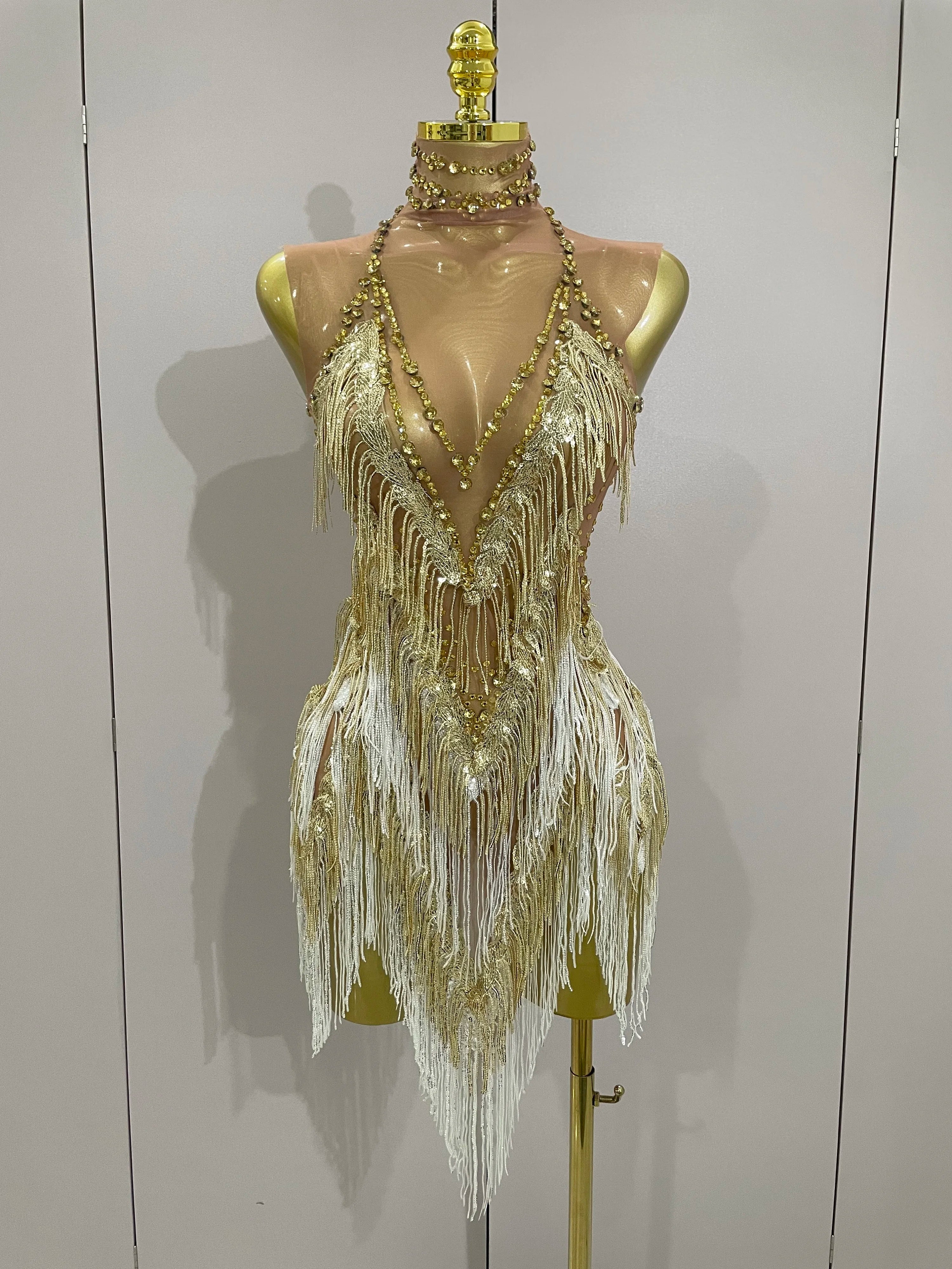 Sparkly Mesh Mini Dress