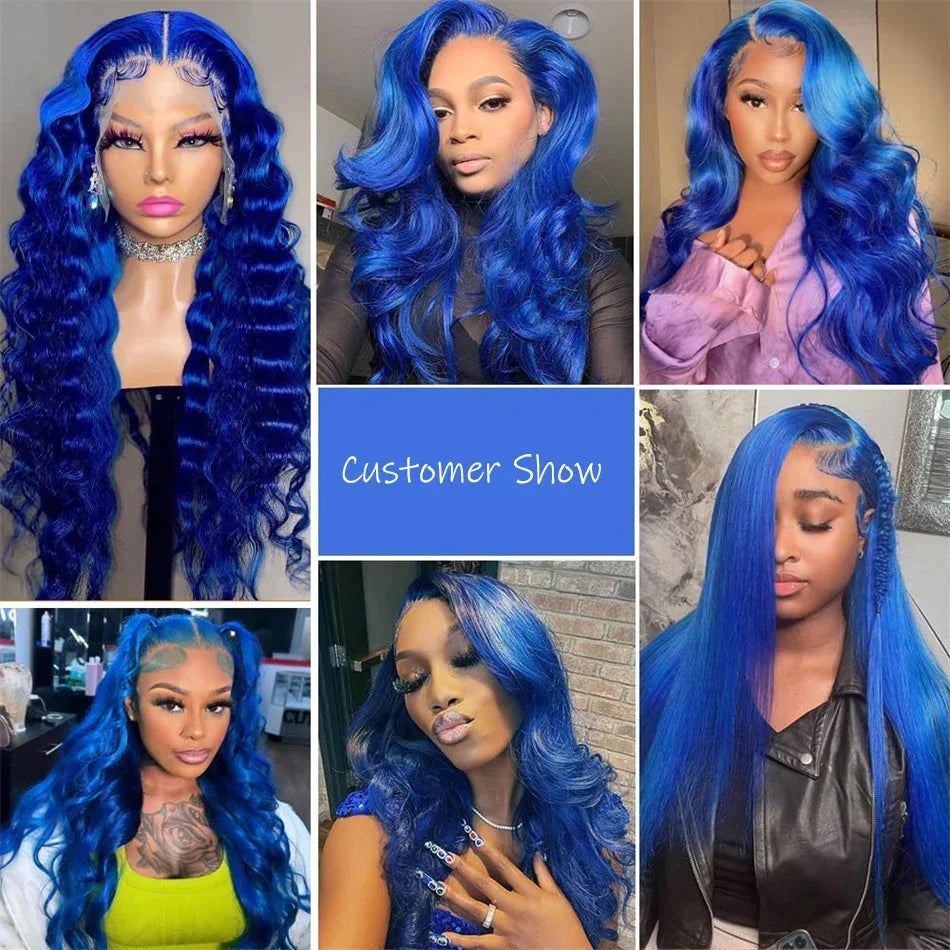 Dark Blue HD Lace Wig