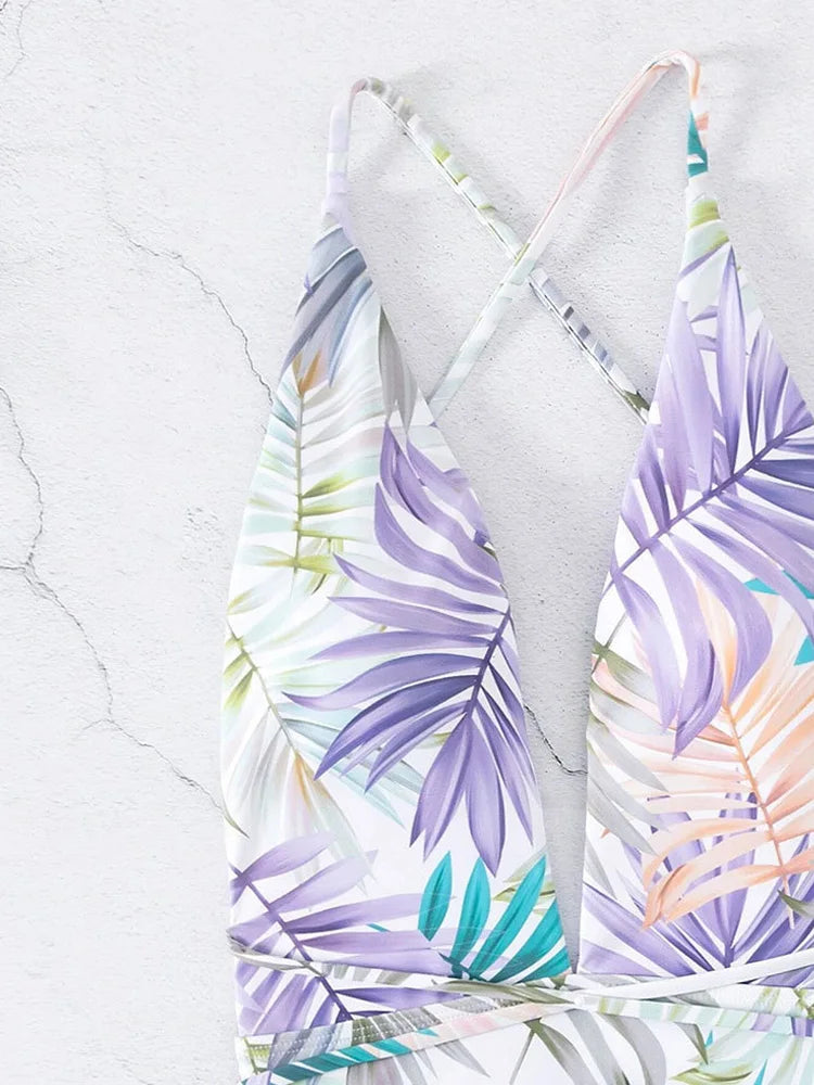 Deep V One-Piece – Backless Mono Bikini