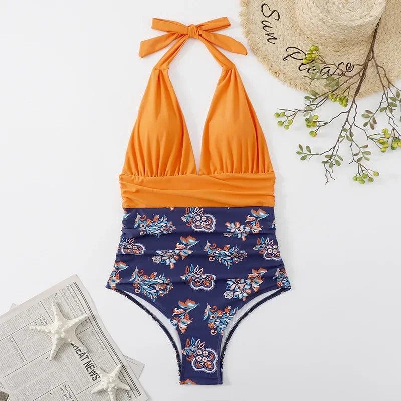 Printed One-Piece Swimsuit