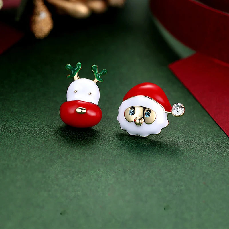 Christmas Green Bowknot Bell Earrings