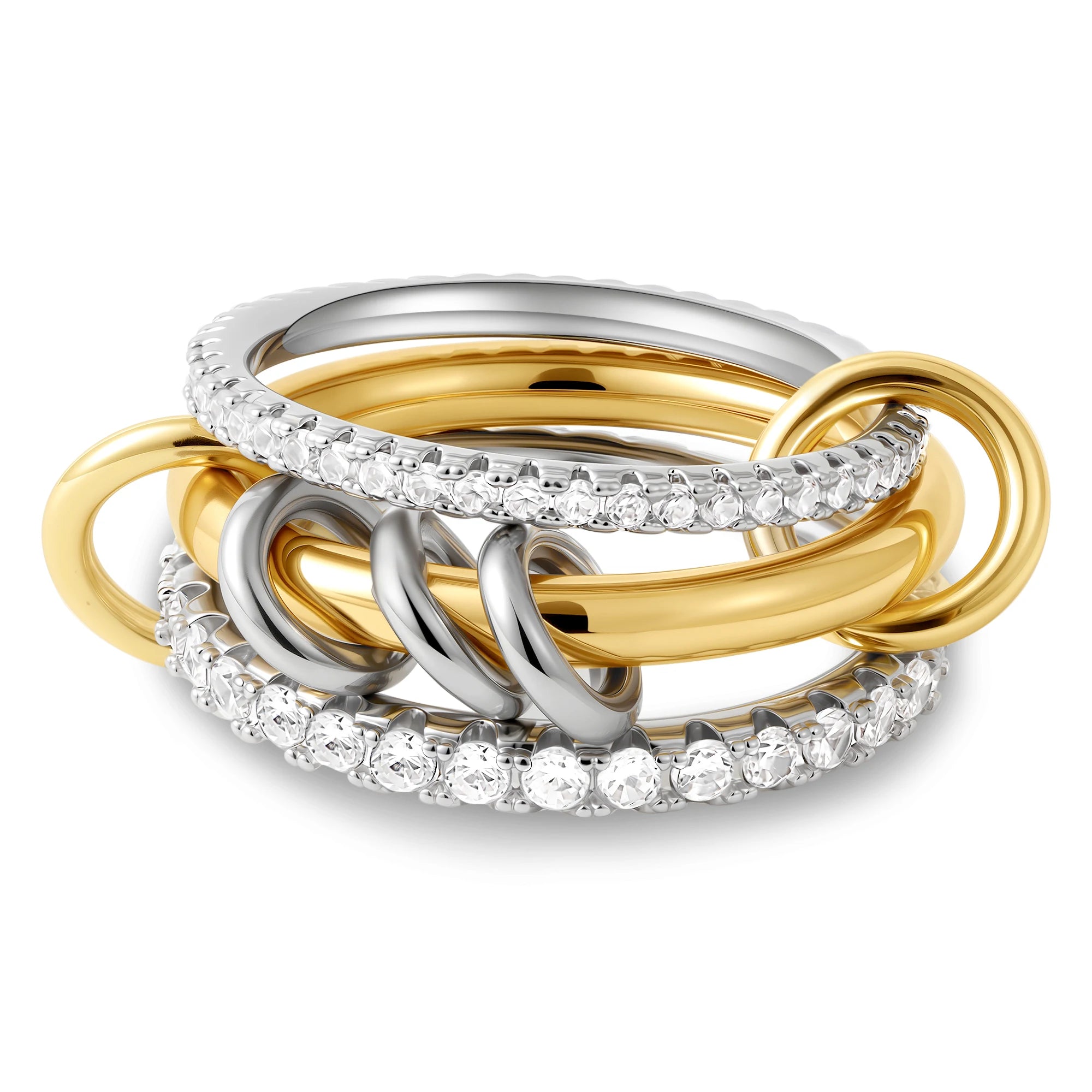 Cubic Zirconia Gold Plating Rings