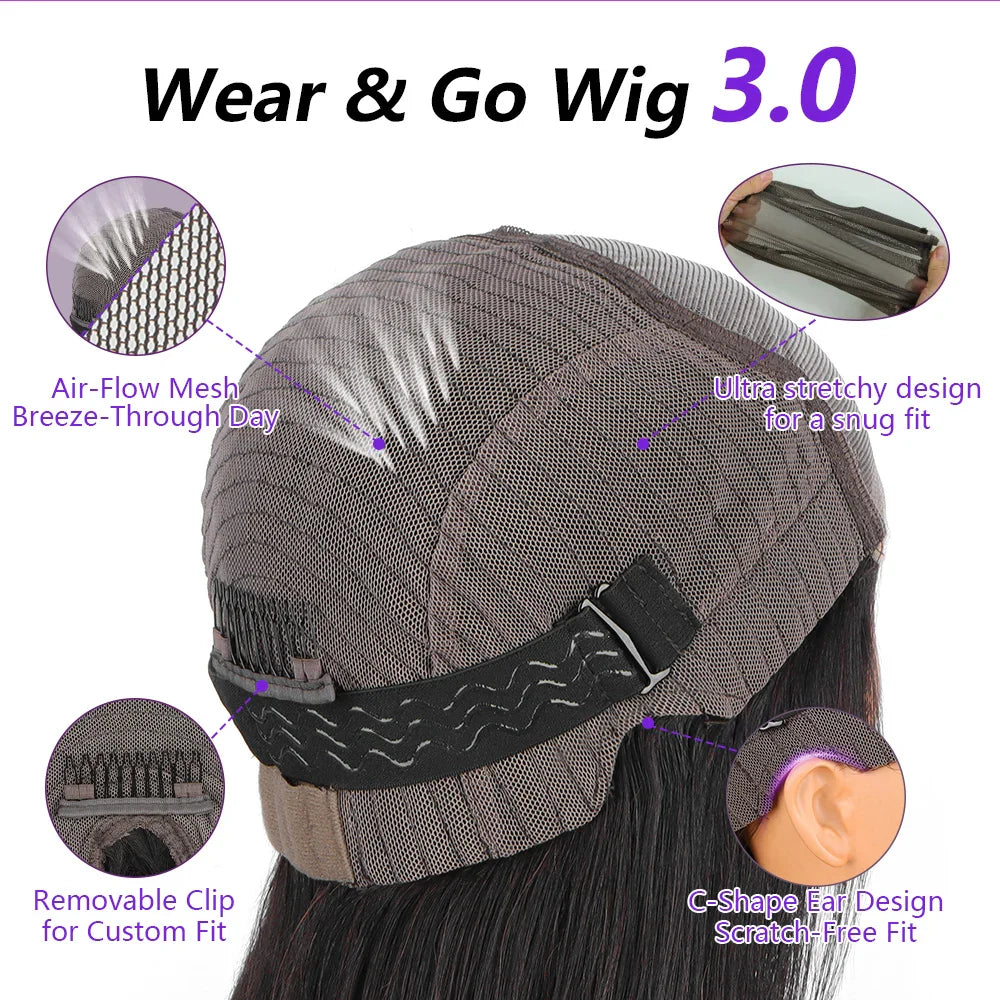 Red Highlight Human Hair Wig