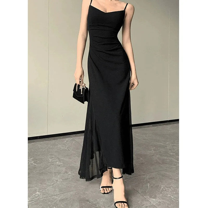 Elegant Sheer Black Dress