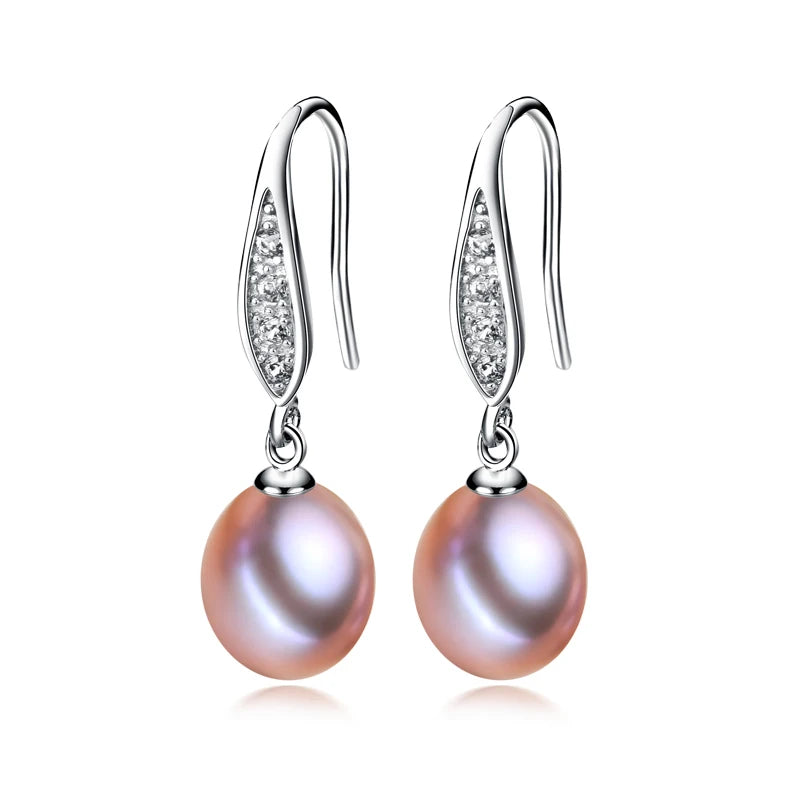 Silver Pearl Drop Earring