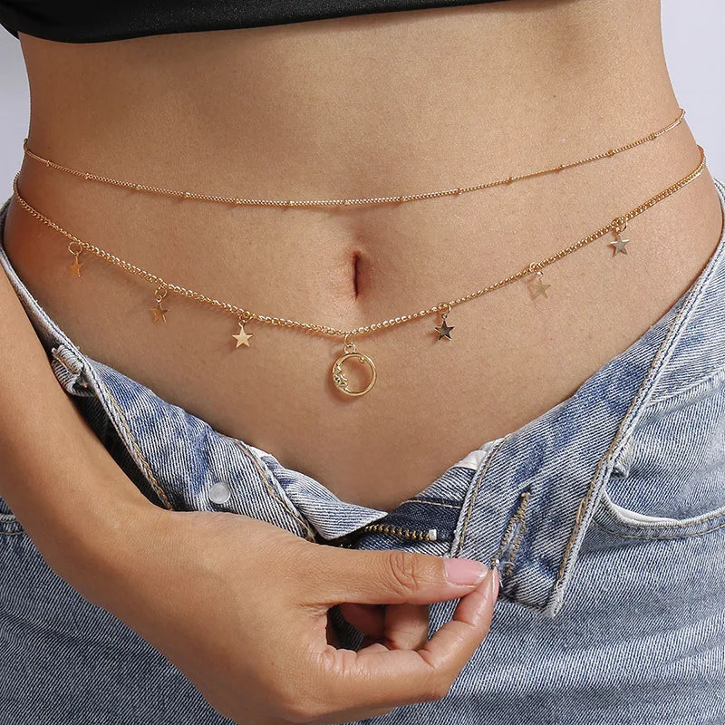 Moon Star Body Waist Chain
