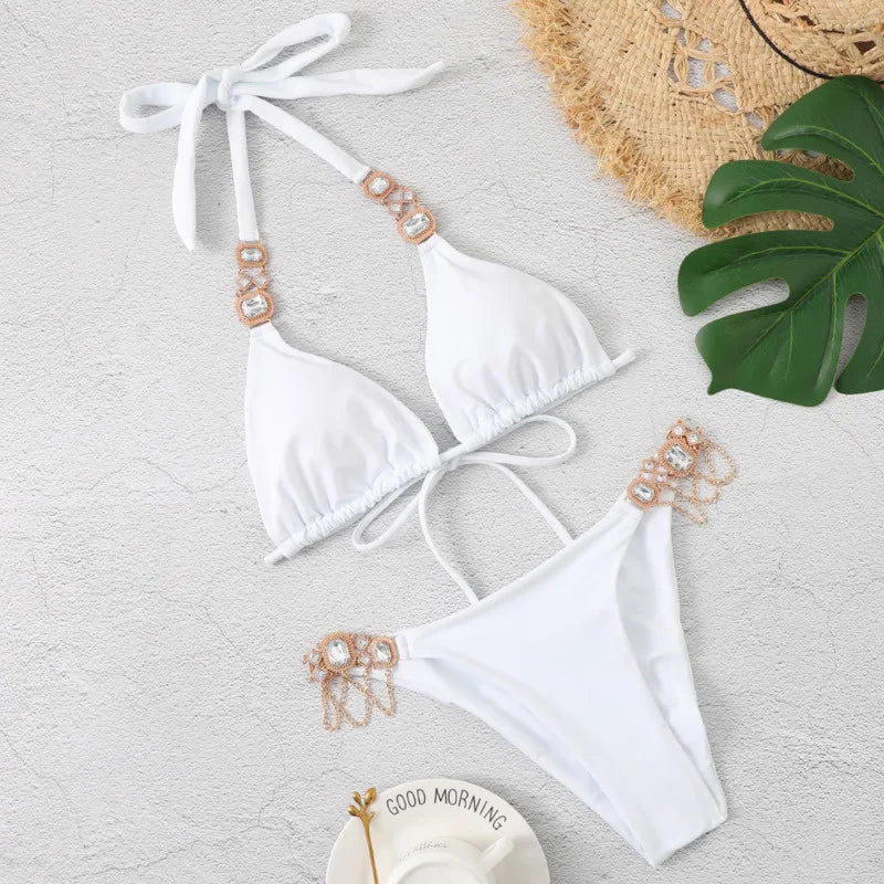Rhinestone Push-Up Swimsuit