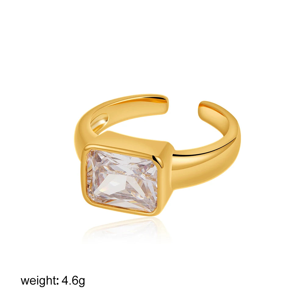 Water Drop Shaped Zircon Rings