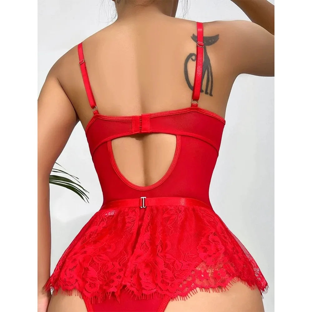 Lace Mesh Lingerie Set