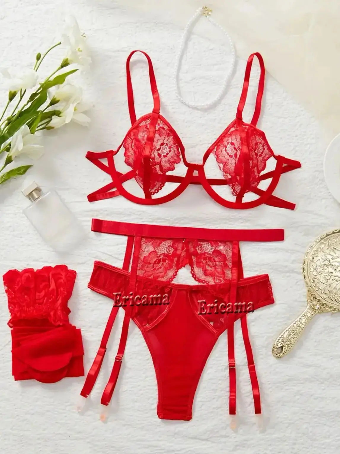 Women’s Lace Garter & Underwear Set