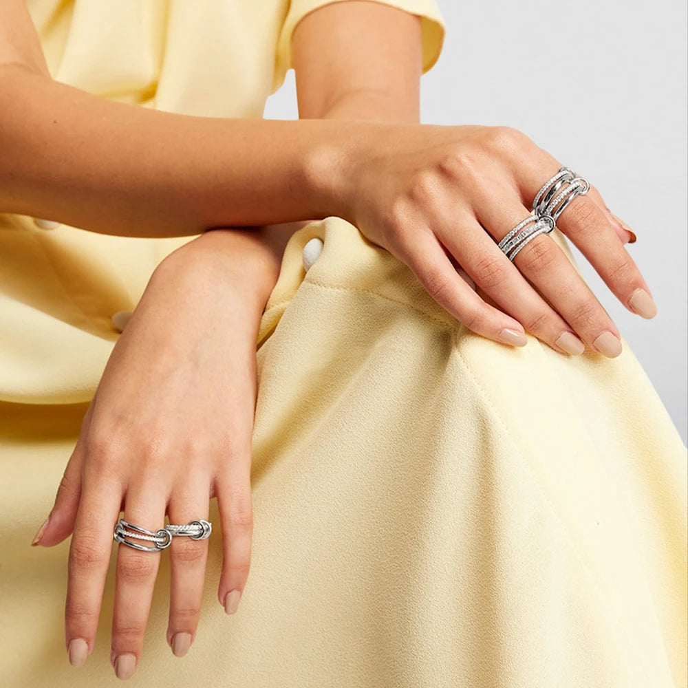 Cubic Zirconia Gold Plating Rings