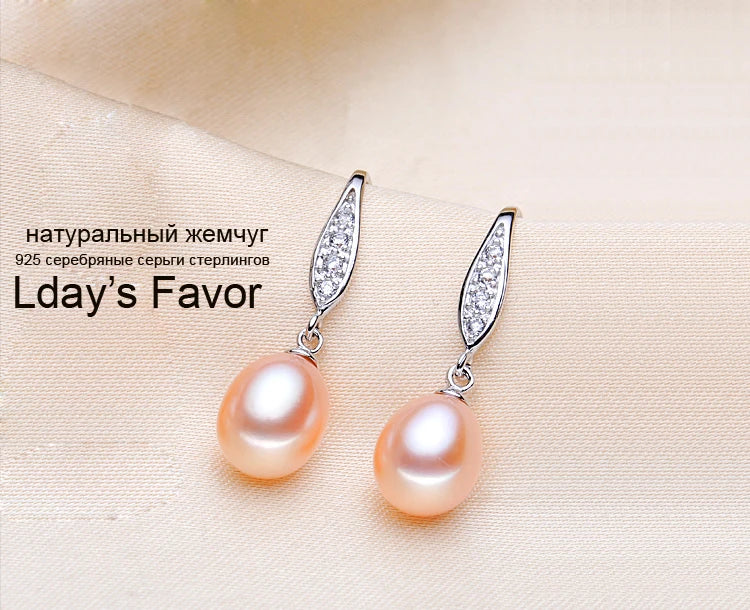 Silver Pearl Drop Earring