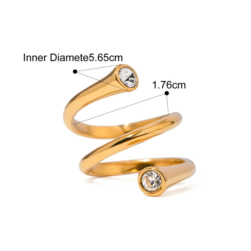 Water Drop Shaped Zircon Rings