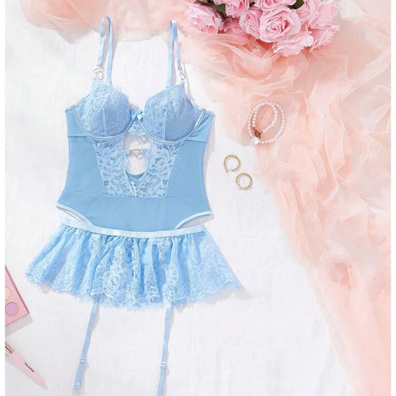 Lace Mesh Lingerie Set