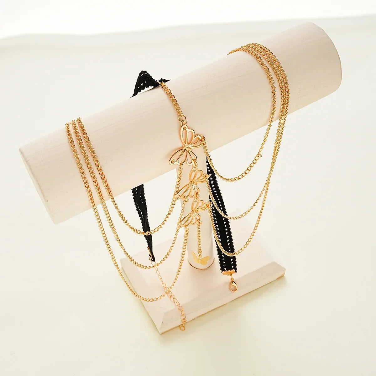 Multi Layer Butterfly Leg Chain