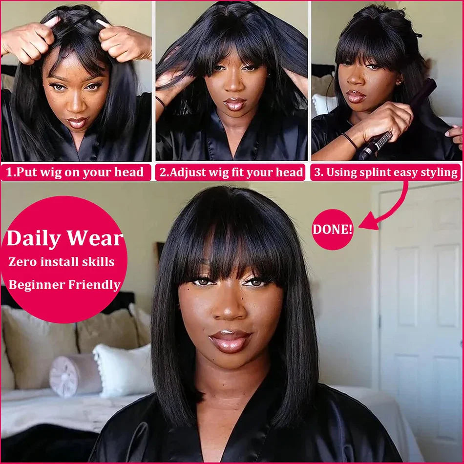 Short Bob Wig – Bone Straight